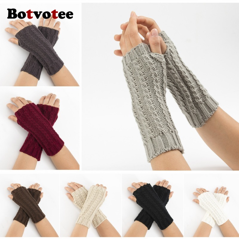 Botvotee Y2k Half Finger Winte - đánh giá và giá Fingerless Glove Knit
