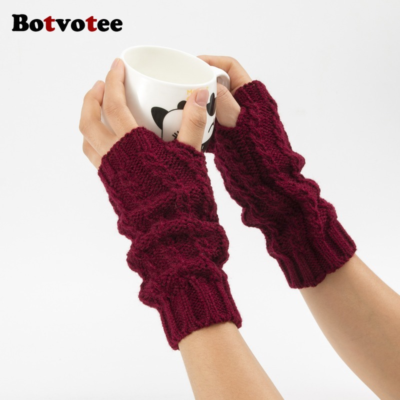 Botvotee Y2k Half Finger Winte - đánh giá và giá Fingerless Glove Knit
